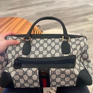 100 percent authentic vintage Gucci bowling bag